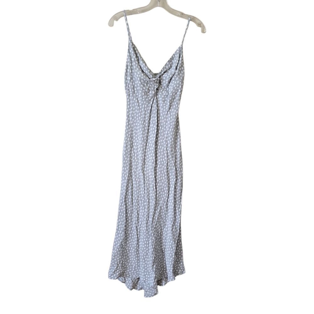 ABERCOMBIE & FITCH Gray Polka Dot Spaghetti Strap Dress Size Small